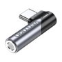 Vention Adaptador de audio Jack 3.5 mm Hembra a USB Tipo-C Macho Gris